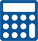 Blue calculator icon